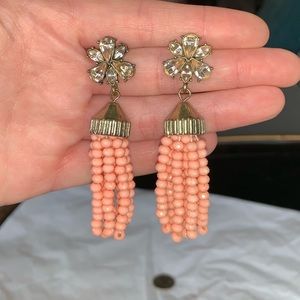 Baublebar Pink/Coral Piñata Tassel Earrings NWOT